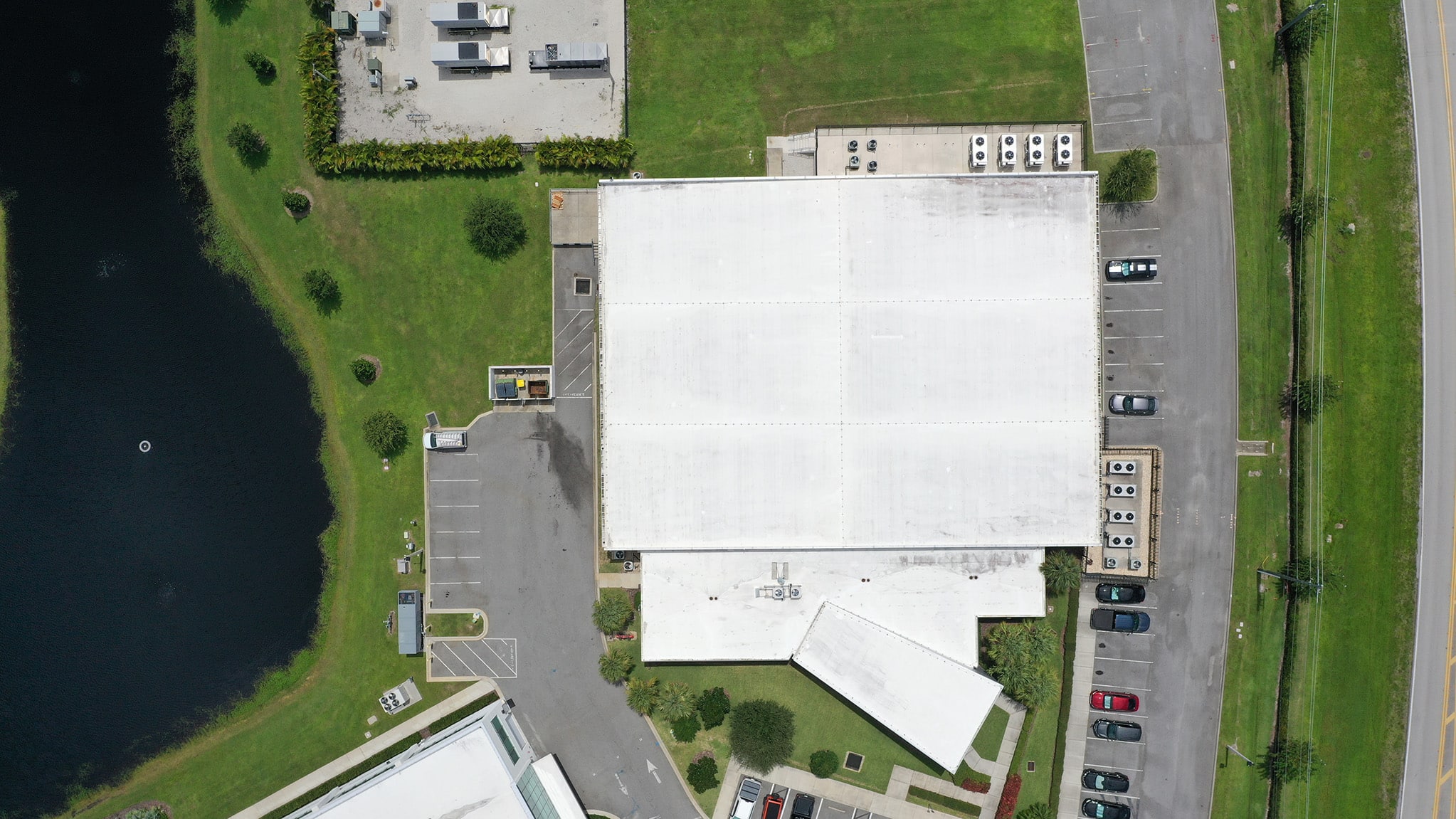 Aerial view of the data center