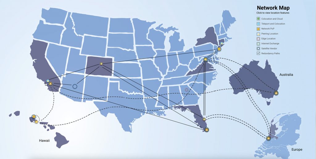 Satcom Direct data center mapping