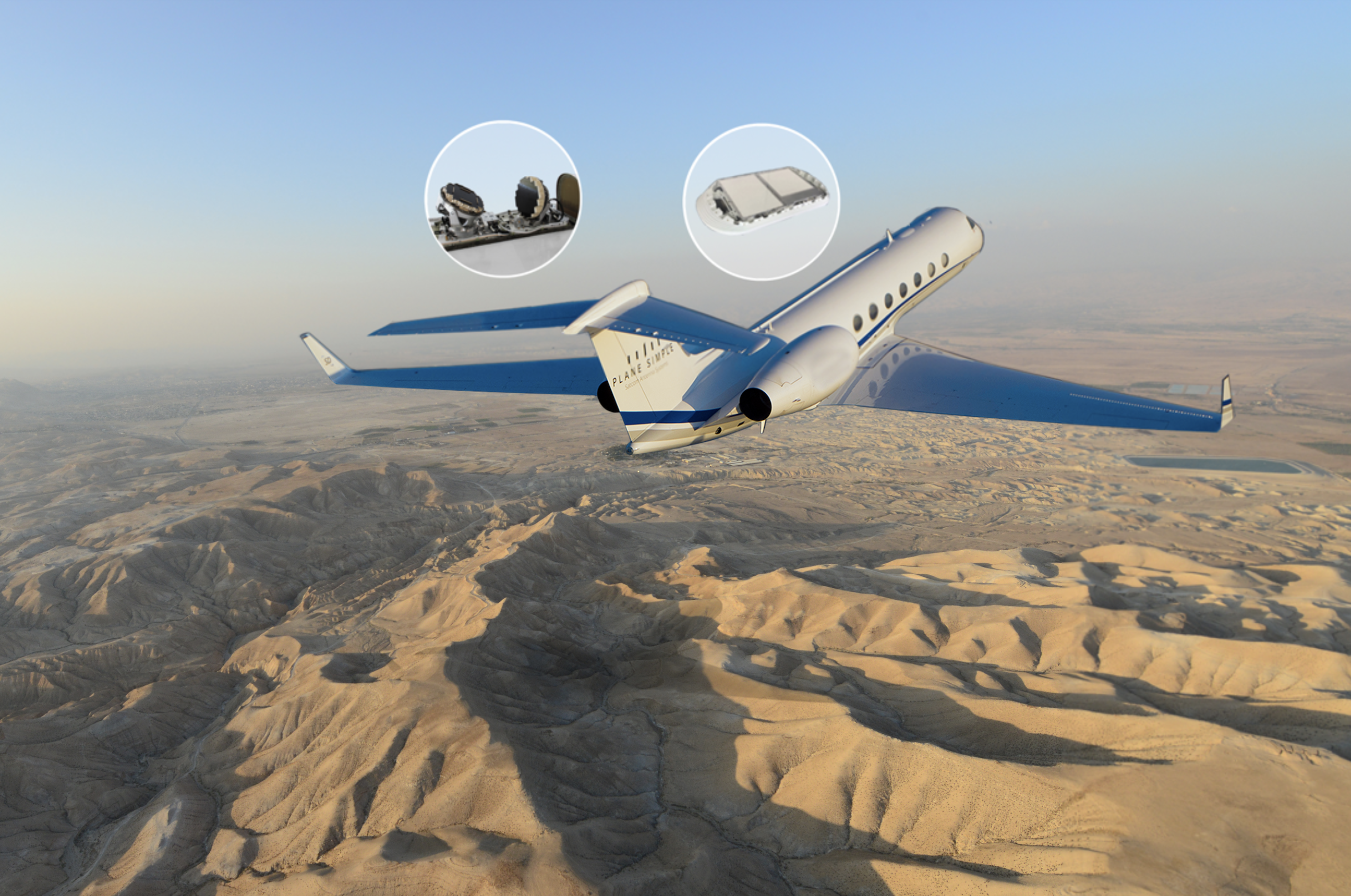 Dubai Airshow airplane over desert