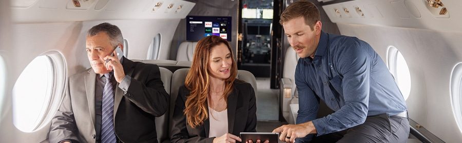 Enhanced Passenger Experience Roku Roku, cell phone and ipad all on wifi through Satcom Connectivity